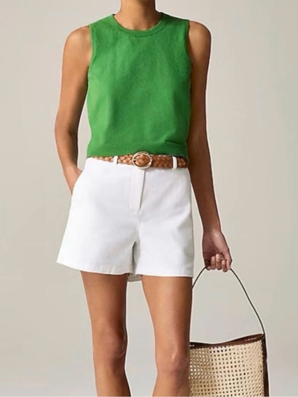 J. Crew 3” Pleated Heritage Chino Shorts Women’s White | Classic| Sz. 6 | (30W)